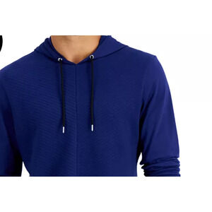 INC International Concepts  Men's Drawstring Hoodie Extra Large Basic Navy